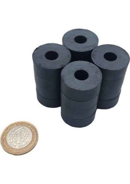 30X9X10 mm Ferrite Halka Mıknatıs Siyah, 1 Adet fiyatları