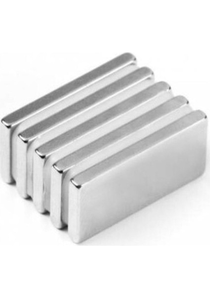 5 Adet 20X10X3 mm Güçlü Neodyum Mıknatıs Metalik Parçalar