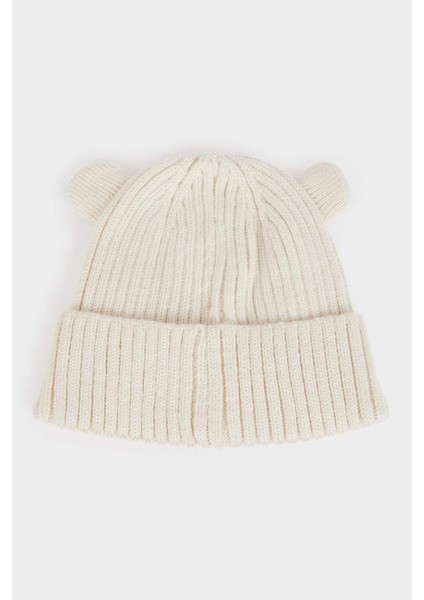 Kız Bebek Dokuma Etiketli Kulaklı Triko Bere C8165A525WN modelleri