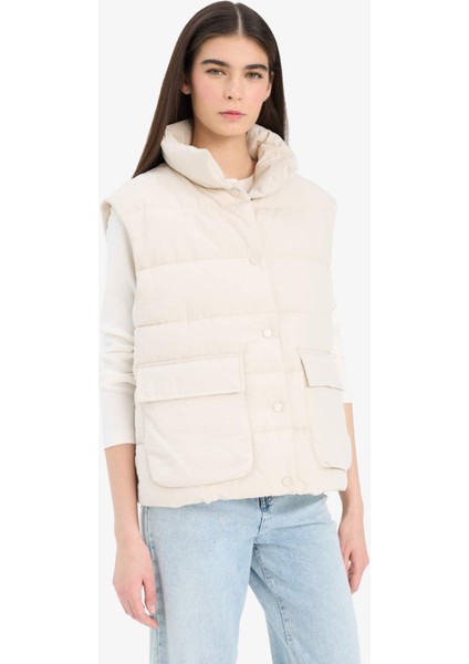 Regular Fit Dik Yaka Fermuarlı Şişme Yelek F1052AX25AU modelleri