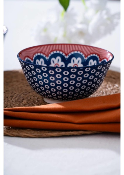 Renkli Yuvarlak Kase 13.5 Cm, Şık ve Kullanışlı Seramik Tabak