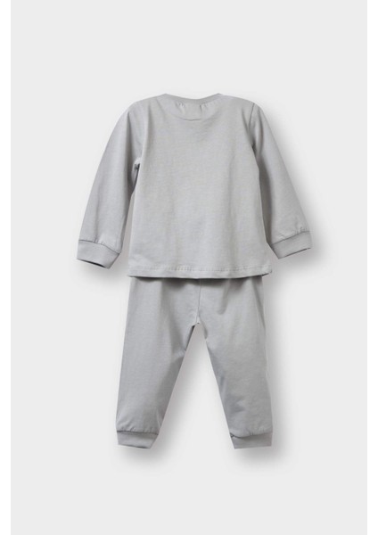 Erkek Bebek 4'lü Pijama Takımı Safari Baskılı Uzun Kollu Penye Üst Uzun Alt F7197A525AU