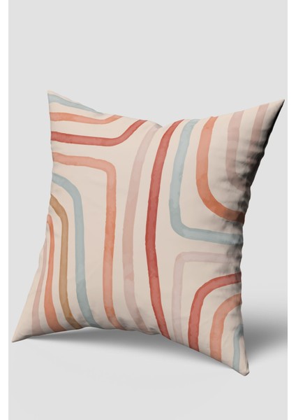 Çok Renkli Bohem Desenli Kırlent Kılıfı, Bej, Şık ve Rahat Dekorasyon Parçası