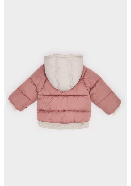 Kız Bebek Rüzgar Geçirmez Kapüşonlu Fermuarlı Şişme Mont C5312A525AU fırsatları