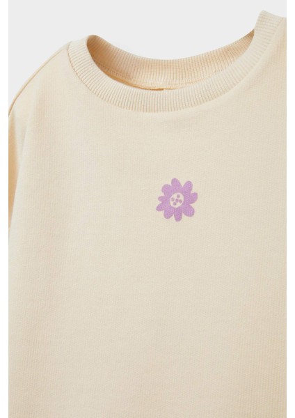 Kız Bebek Bisiklet Yaka Çiçekli Sweatshirt E8351A525AU fiyatları