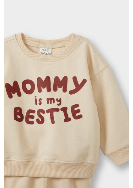 Erkek Bebek 2'li Takım Baskılı Sweatshirt Eşofman Altı E8999A525WN modelleri