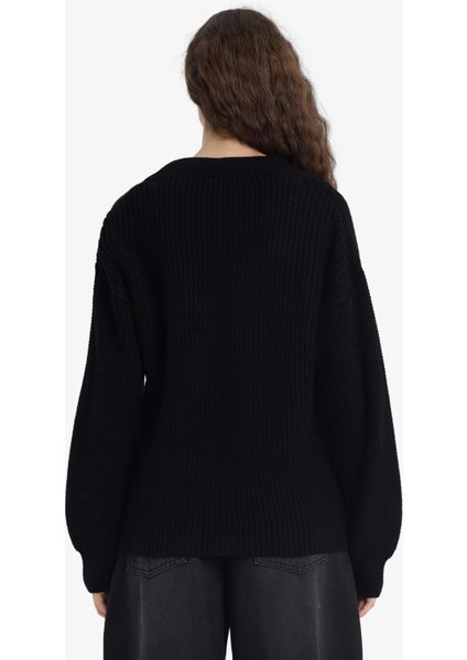 Oversize Geniş Kalıp V Yaka Triko Kazak Z7135AZ25WN