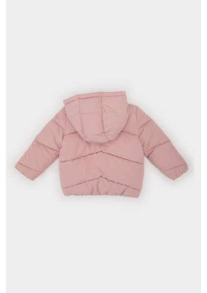Kız Bebek Rüzgar Geçirmez Su Geçirmez Kapüşonlu Fermuarlı Şişme Mont modelleri
