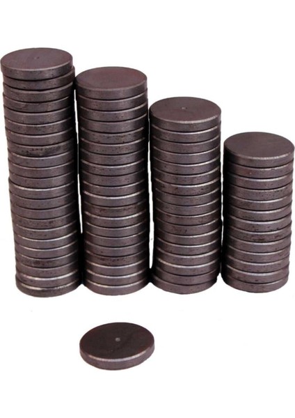 50 Adet 12X3 Yuvarlak Mıknatıs, Nişan ve Sünnet Süsleme, Siyah Renk