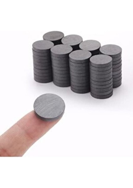 18X3 Yuvarlak Kömür Mıknatıs, Süsleme ve Nişan Için, Siyah, 100 Adet fiyatları