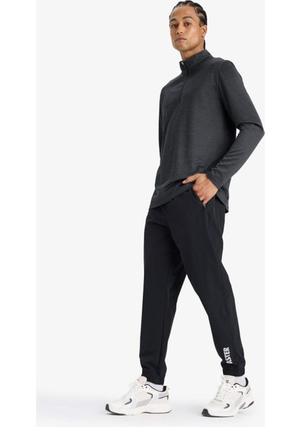 Fit Slim Fit Dar Kesim Fermuar Cepli Dokuma Sporcu Jogger Eşofman Altı F1288AX25AU fiyatları