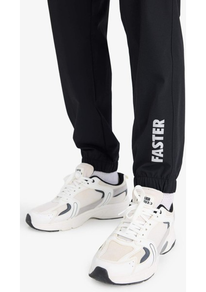 Fit Slim Fit Dar Kesim Fermuar Cepli Dokuma Sporcu Jogger Eşofman Altı F1288AX25AU