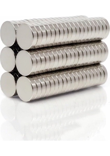 10 Adet 12X3 mm Yuvarlak Güçlü Neodyum Mıknatıs, Metalik, Dayanıklı ve Çok Güçlü