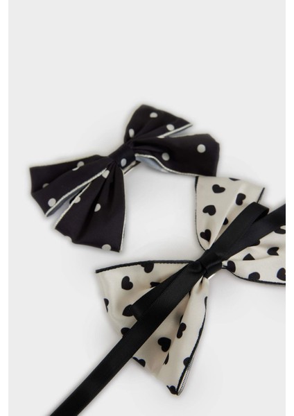 Kız Çocuk 2'li Kalpli Kurdele Çıtçıtlı Toka F6487AXNS fiyatları