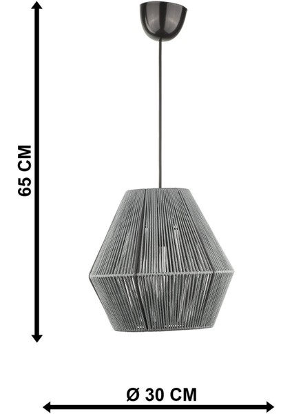 Füme Renkli 30 cm Örgülü Tekli Avize, Şık ve Modern Tasarım fırsatları