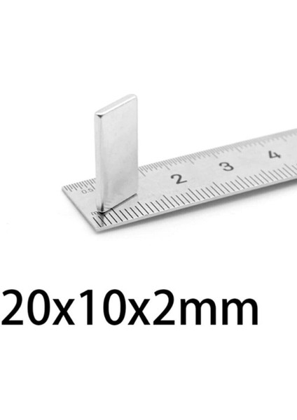 20MM x 10MM x 2mm Köşeli Güçlü N35 Neodyum Mıknatıs, 10'lu Paket fırsatları