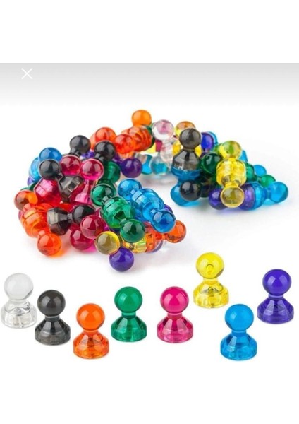 Renkli 10 Adet Pano Mıknatısı, Güçlü ve Çok Renkli Magnet Seti