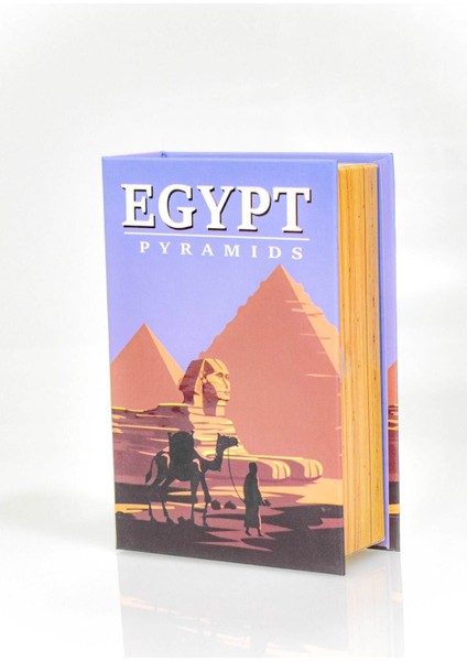 Mor Egit Pyramids Dekoratif Kutu, Şık ve Zarif Dekorasyon Parçası