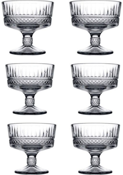 Şık 6'lı Kristal Dondurmalık Seti, 250 Cc, Ayaklı, Zarif Tatlı Sunumu Için Ideal fiyatları