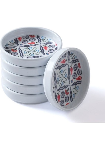 Beyaz Melamin Çerezlik Seti, 10CM, 6'lı Paket, Şık ve Dayanıklı Tasarım