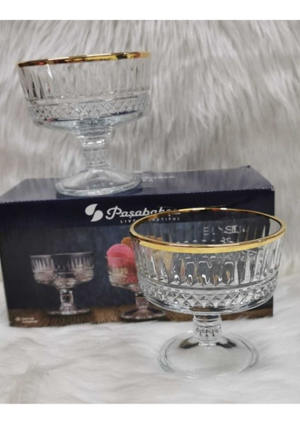 Yaldızlı 2'li Elysia Ayaklı Sunumluk, Şık ve Zarif Tasarım, Beyaz Renk.