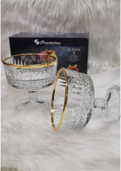 Yaldızlı 2'li Elysia Ayaklı Sunumluk, Şık ve Zarif Tasarım, Beyaz Renk. fiyatları