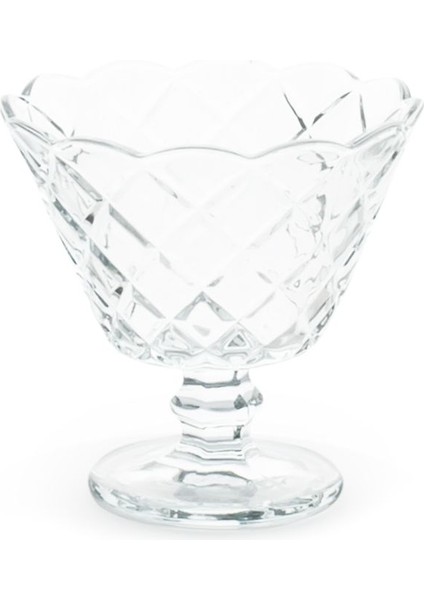 6'lı Cam Ayaklı Kase Seti, Dondurma, Şekerlik, Çerezlik 180ML Beyaz fırsatları