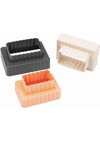 20'li Renkli Geometrik Desenli Çift Taraflı Kurabiye Kalıbı