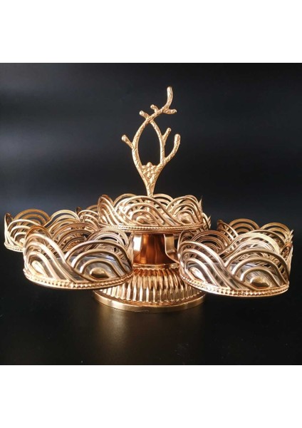 Altın Kaplama 6'lı Lüks Sunumluk Seti, Şık ve Zarif Dekoratif Ürünler fiyatları