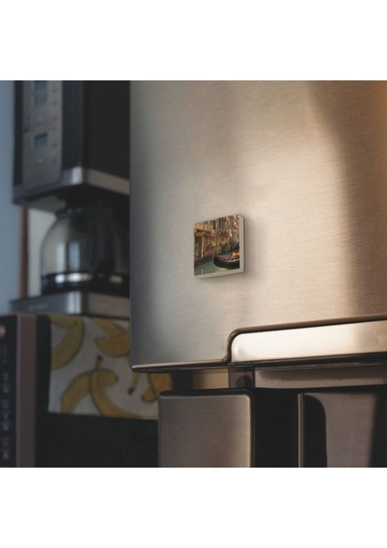 Venedik Görseli Baskılı Doğaltaş Magnet, Buzdolabı Süsü, Şık ve Renkli Dekorasyon fiyatları