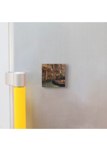 Venedik Görseli Baskılı Doğaltaş Magnet, Buzdolabı Süsü, Şık ve Renkli Dekorasyon modelleri