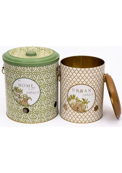 Paslanmaz Metal Sebzelik Seti, Patates ve Soğan Kovası 2'li modelleri