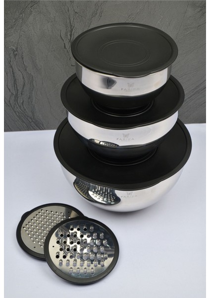 9 Parça Çok Amaçlı Rendeli ve Saklama Kabı Seti, Çok Renkli, Dayanıklı ve Pratik