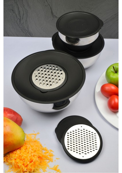 9 Parça Çok Amaçlı Rendeli ve Saklama Kabı Seti, Çok Renkli, Dayanıklı ve Pratik fiyatları