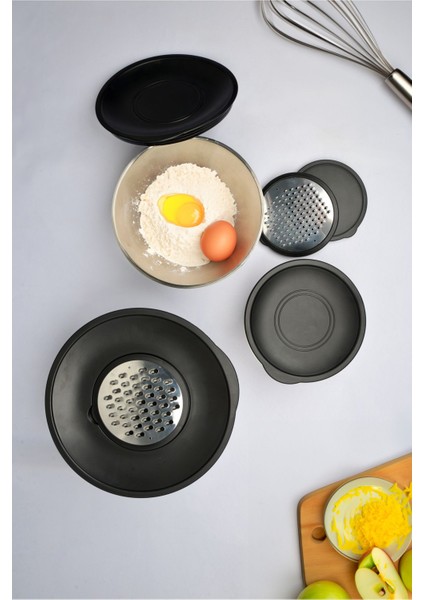 9 Parça Çok Amaçlı Rendeli ve Saklama Kabı Seti, Çok Renkli, Dayanıklı ve Pratik fırsatları