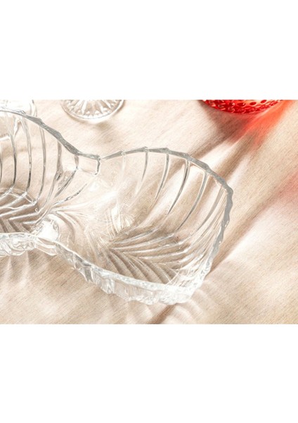 Şeffaf 2 Bölmeli Cam Çerezlik, 25 Cm, Canlı Turuncu Renkli, Şık Tasarım modelleri