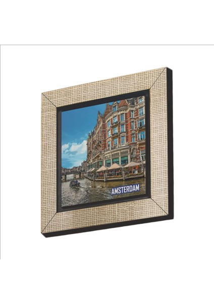 Amsterdam Temalı Baskılı Mdf Magnet, Şık ve Dekoratif Buzdolabı Süsü.