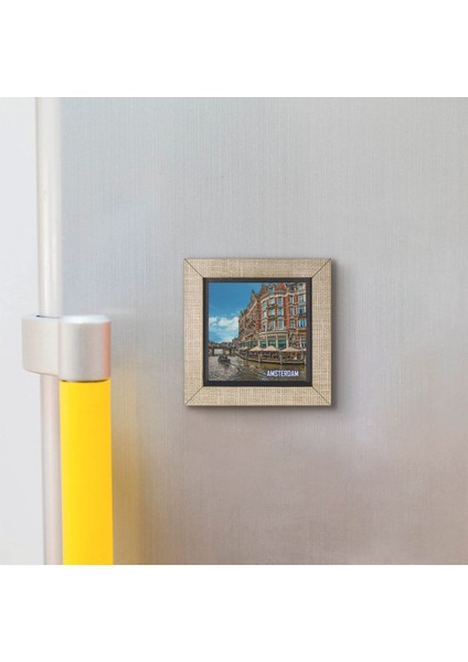 Amsterdam Temalı Baskılı Mdf Magnet, Şık ve Dekoratif Buzdolabı Süsü. modelleri