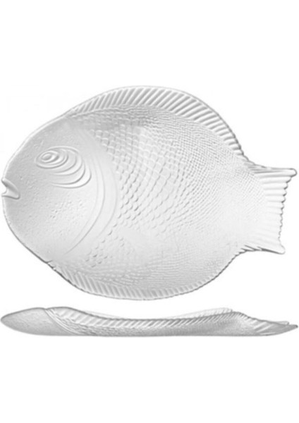 Beyaz Balık Servis Tabağı 10258, Şık ve Kullanışlı Ev Dekorasyonu Ürünüdür.