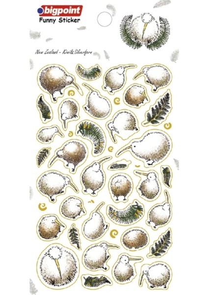 Beyaz Kivi Kuşları Sticker, Zarif ve Şık Dekorasyon Aksesuarı