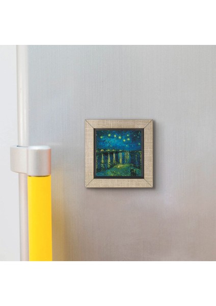 Yıldızlı Gece Temalı Mdf Magnet, Sanat ve Dekor Için Şık Hediye modelleri