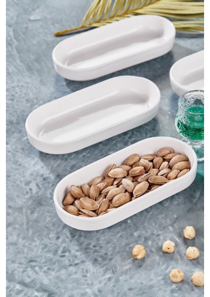 6'lı Oval Kahvaltı ve Sunum Tabağı Seti, Beyaz, Şık ve Pratik Kullanım modelleri