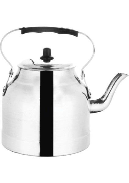Beyaz Üstten Kulplu Alüminyum Çaydanlık, 4,10 Litrelik Pratik Kullanım