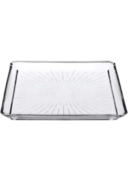 54683 Madlen Kare Servis Tabağı 24X24 Cm, Zarif ve Şık Beyaz Tasarım