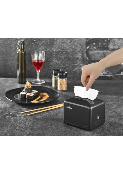 Mini Peçete Dispenseri Siyah, Pratik ve Şık Masaüstü Aksesuarı modelleri