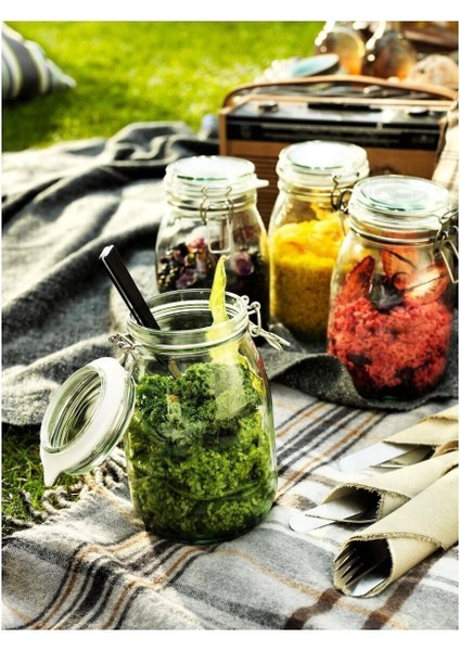 Aroma Koruyucu Hava Geçirmez Kilitli Kavanoz, 1 Lt, Turuncu, 17X12 cm modelleri