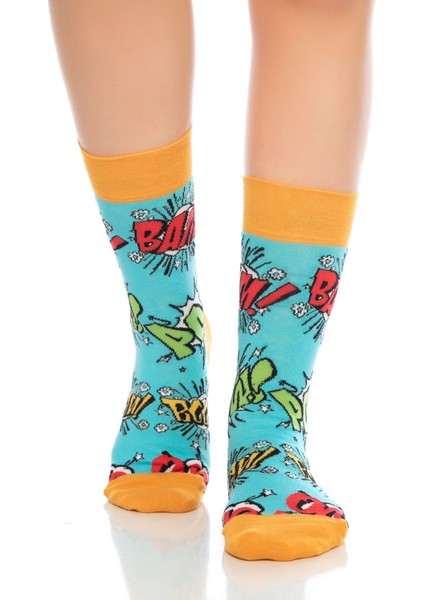 Renkli Çorap- Comıc /Unisex 35-38 fiyatları