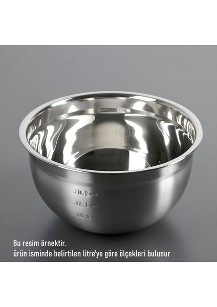 Derin 26 cm Paslanmaz Çelik Karıştırma Kabı, 3 Litre, Dayanıklı ve Şık Tasarım fiyatları