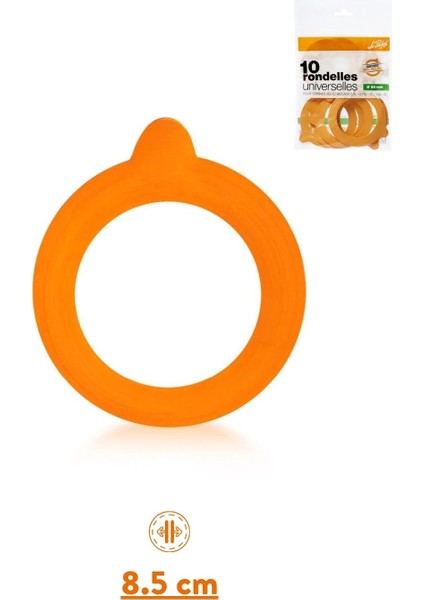 Turuncu 85 mm Kavanoz Contası 10'lu Paket, Pratik ve Güvenli Saklama Için Uygun