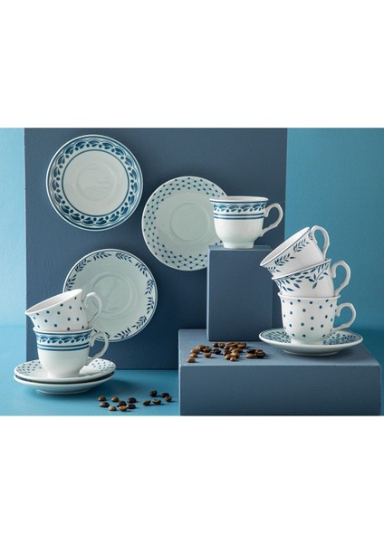 Lacivert 4 Parça Kahve Fincan Takımı, 80 Ml, 2 Kişilik Set modelleri